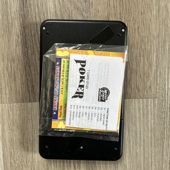 Las Vegas 7 Card Stud Poker Handheld Electronic Game 1995 MGA-804 Micro America - Picture 7 of 7